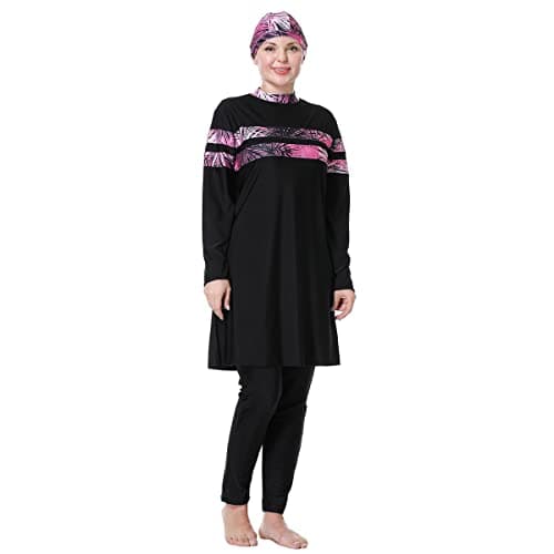 IMEKIS Modest Women's Plus Size Muslim Burkini Swimwear Set