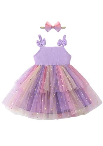 Renotemy Toddler Girl Summer Sleeveless Tutu Dress for Birthday Photoshoot