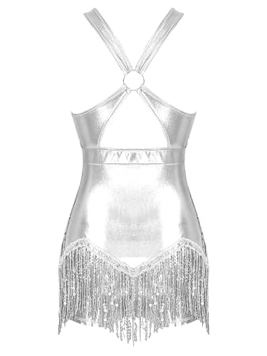 Glittery Sparkly Bodysuit for Women Dance Leotard