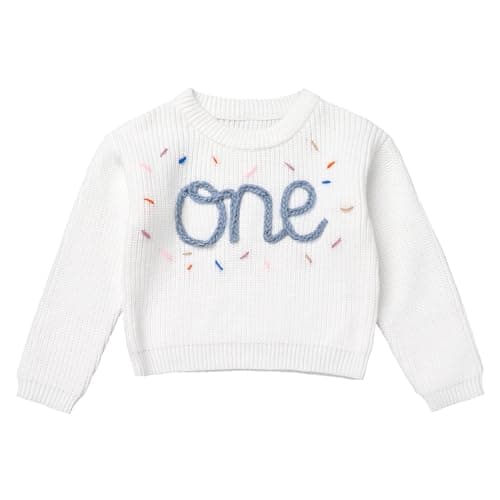 IBTOM CASTLE Embroidery Knitted Pullover Sweaters for Baby Boys & Girls