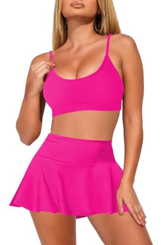 High Waisted Bikini Set for Women - Pink Queen