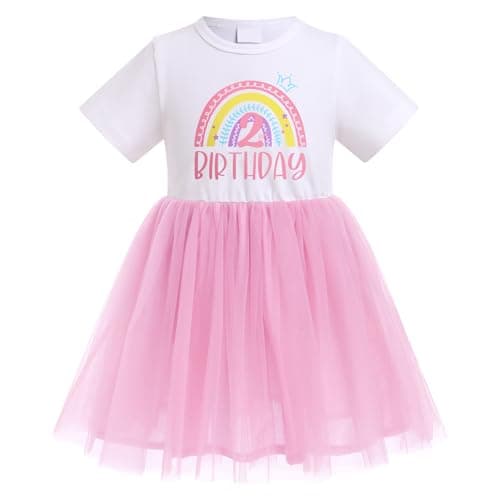 Boho Rainbow Birthday Dress for Toddler Girl - Cake Smash Photo Shoot