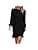Elegant Long Puff Sleeve Slim Fit Short Dress for Women Crew Neck Ruched Ruffle Hem Bodycon Cocktail Party Dress