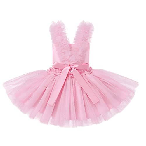 IMEKIS Toddler Baby Girl First Birthday Princess Dress with Headband