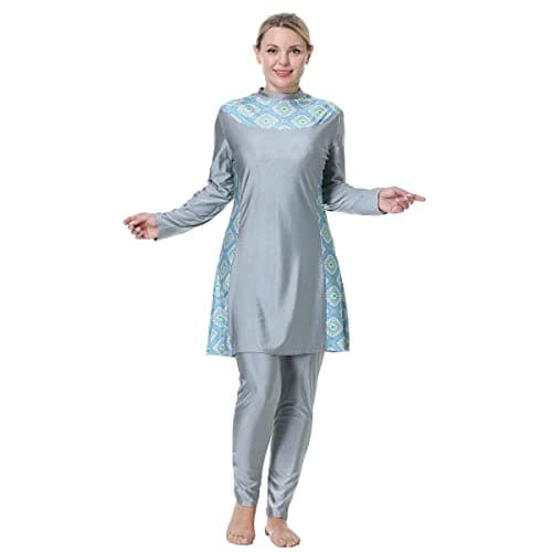 IMEKIS Modest Women's Plus Size Muslim Burkini Swimwear Set