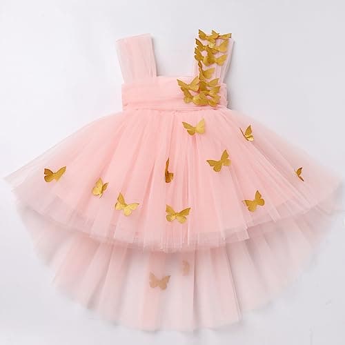 Toddler Girls' Butterfly Birthday Dress with Tulle - Formal & Photo Shoot Ready