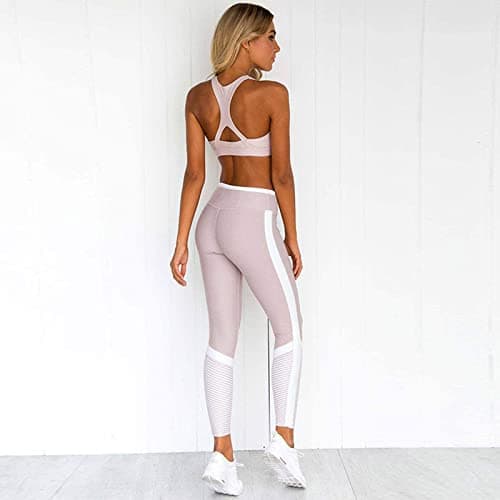 Hotexy Women's High Waisted Yoga Leggings & Stretch Sports Bra Set