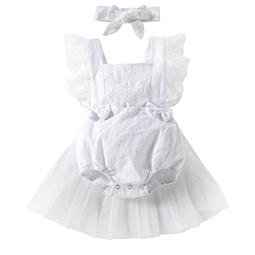 Boho Lace Romper Dress for Newborn Infant Baby Girl