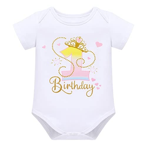 ODASDO Baby Girl 1st/2nd/3rd Birthday Party Cake Smash Tutu Set 3pcs