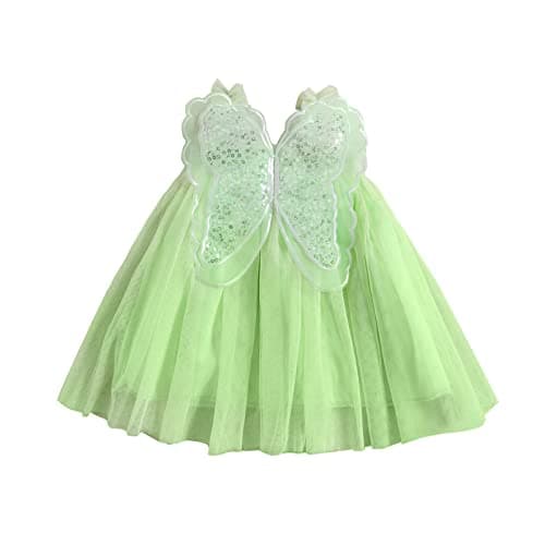 ZINTAOZT Toddler Butterfly Wings Sleeveless Skirt Birthday Party Tutu Dress