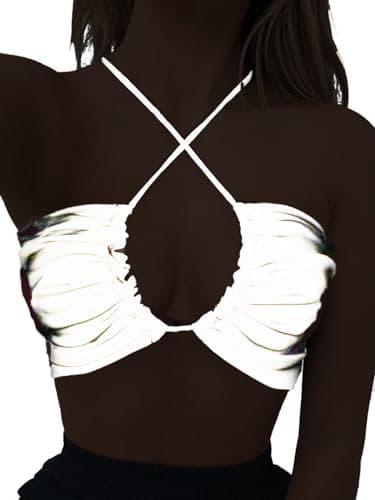 Square Neck Buckle Strap Cami Crop Tube Top