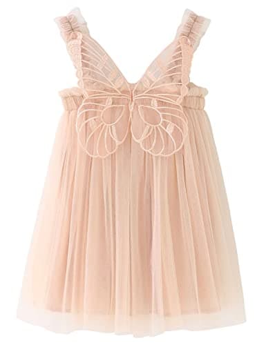 AGQT Baby Girls Butterfly Print Tulle Tutu Sundress 6M-6T