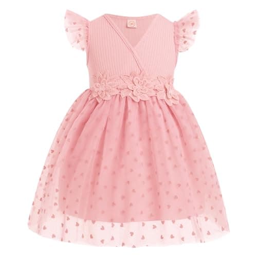 IMEKIS Toddler Baby Girls Birthday Dress with Headband