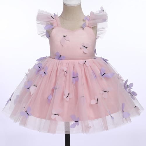 IDOPIP Girls' Summer Sleeveless Sequin Tutu Birthday Party Dress