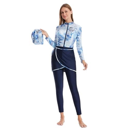 IMEKIS Women's Muslim Burkini Swimwear with Cap_cover-Up