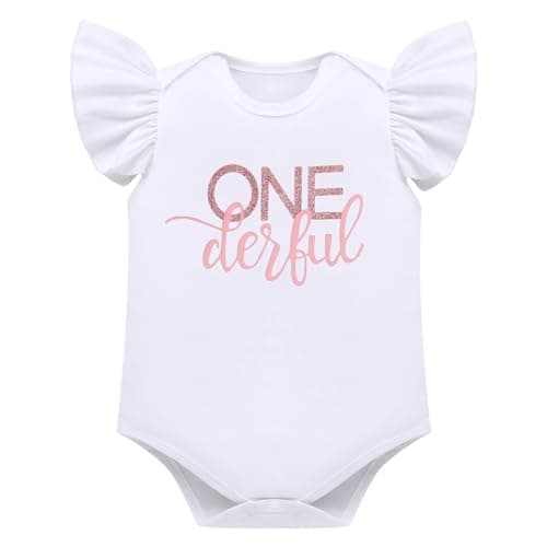 ODASDO Baby Girl Animal Theme 1st Birthday Cake Smash Outfit Set