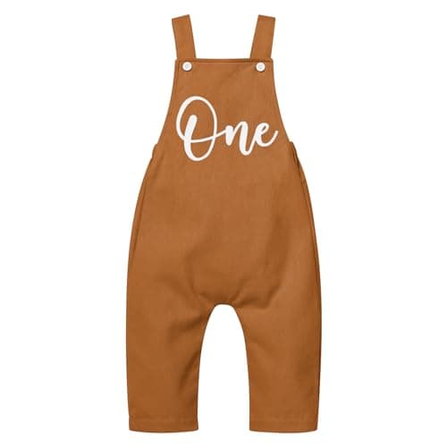 Baby Boy Girl Cake Smash Outfit - Boho Romper & Long Pants for 1st Birthday Photos