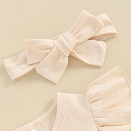 Baby Girls 1st Birthday Outfit: Romper, Tutu Skirt, Summer Clothes