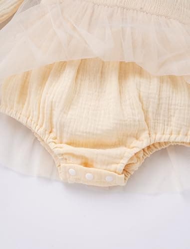 IMEKIS Baby Girl 1st Birthday Snowflake Romper & Headband Outfit