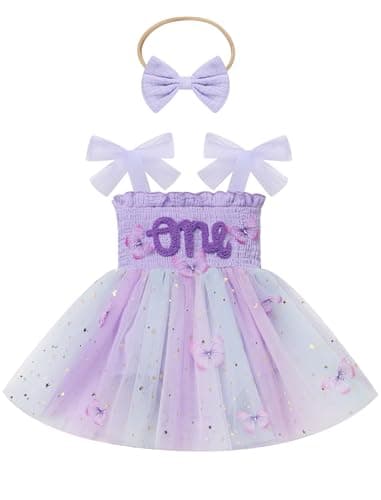 IMEKIS Baby Girl Strawberry One Birthday Outfit Tulle Dress Boho Summer Photo Shoot