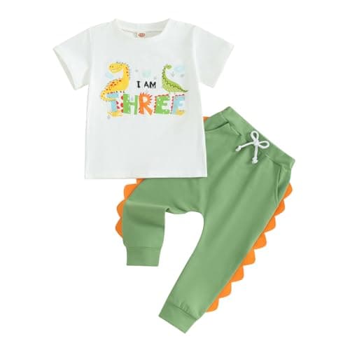 Dcohmch First Birthday Boy Dinosaur Outfit for One-Year-Old