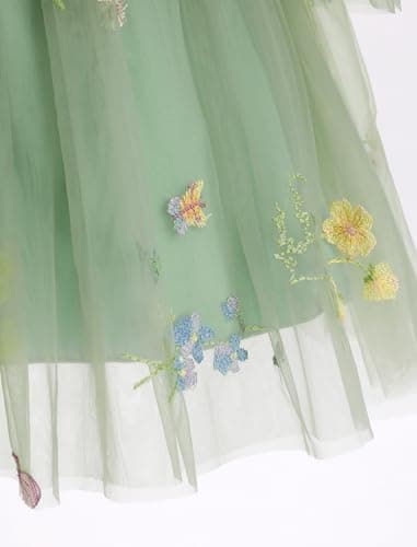 Toddler Girl Birthday Dress with Floral Print and Long Sleeves