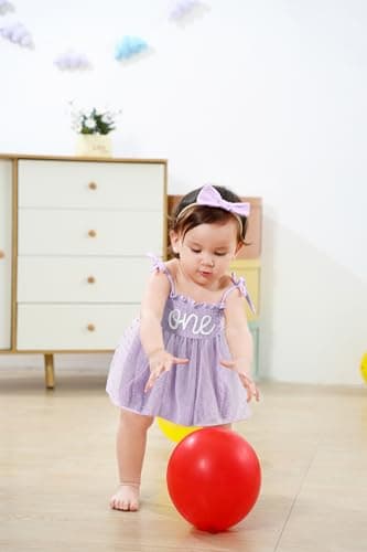 TITKKOP Baby Girl 1st Birthday Tulle Romper Sleeveless Bodysuit