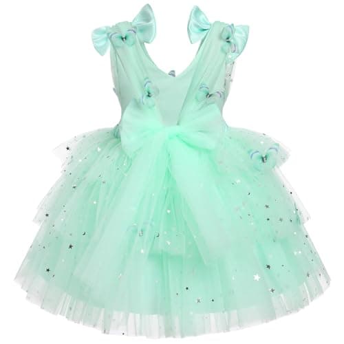 Toddler Girls Butterfly Rainbow Tulle Party Dress