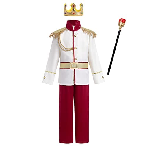 Boy Prince Charming Costume for Halloween King Cosplay Medieval Royal Outfit
