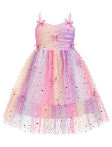 IMEKIS Toddler Birthday Princess Dress for 1-6T Photo Shoot