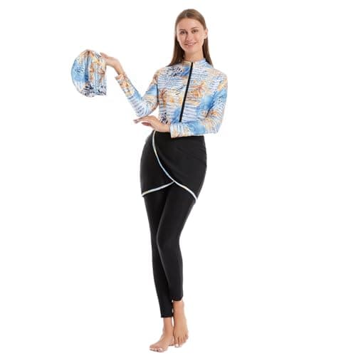 IMEKIS Women's Muslim Burkini Swimwear with Cap_cover-Up