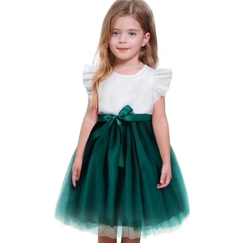 Sinhoon Toddler Girl Tulle Summer Ruffle Dresses 1-6Y