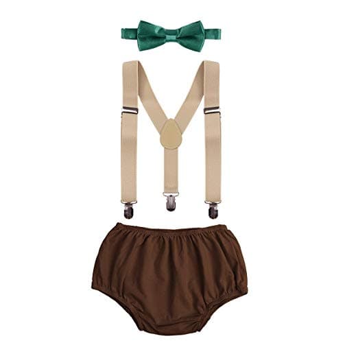 Baby Boys First Birthday Cake Smash Outfits Set