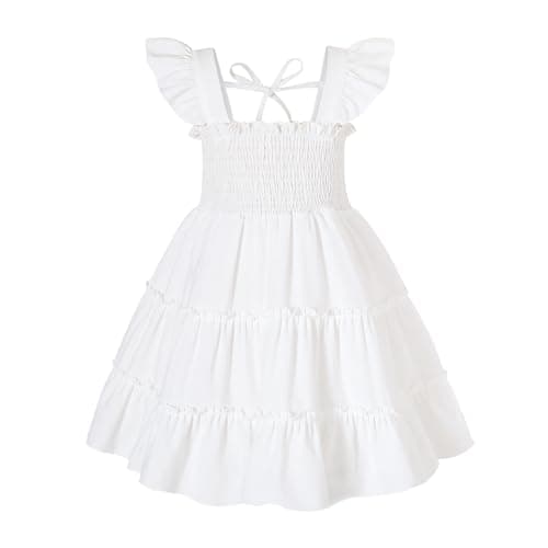 Younger Tree Girls Sleeveless Ruffle Dress Summer Beach Outfit