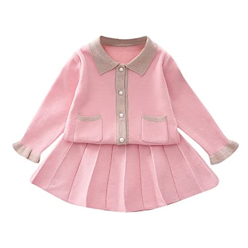 Toddler Girls Knitted Sweater and Skirt Set