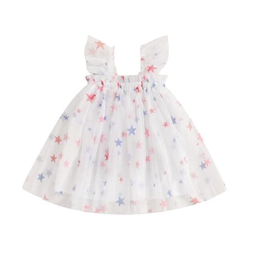 Ginevsal Toddler Butterfly Sleeveless Summer Dress Flowers Tulle