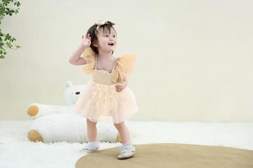 Ruffe Infant Tulle Romper Sleeveless Baby Girl Outfit 0-18M