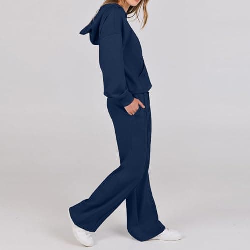 MXTPOV Women's Long-Sleeve Oversized Hoodie & Sweatpants Tracksuit