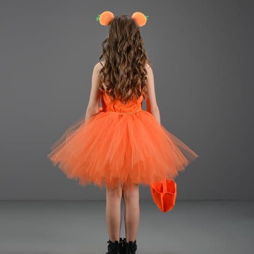 Halloween Pumpkin Costume Dress for Toddler Girls – 3 Piece Set