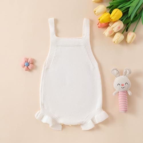 IMEKIS Boho Baby 1st Birthday Outfit Sweater Romper Overalls