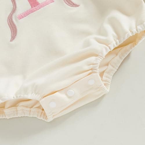 Honganda Baby Girl Long Sleeve Bow Embroidery Sweatshirt Romper Fall 1st Birthday Outfit