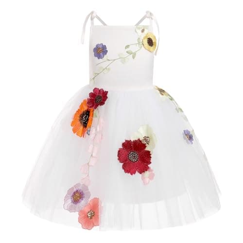 Birthday Party Dress for Baby Girls - Spaghetti Straps Tulle Tutu Princess Dress