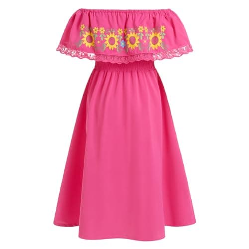 Mexican Floral Print Dress for Toddler Girls 2-7T