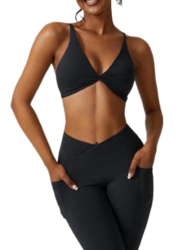 ABOCIW Women's High Waist Legging & Sports Bra Workout Set