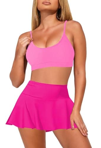 High Waisted Bikini Set for Women - Pink Queen