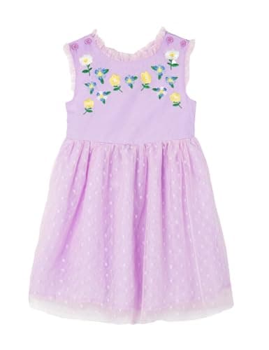 Minitaylor Girls' Casual Sleeveless Dresses Back Cutout Elastic Waist Pattern