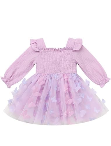ODASDO Baby Girls First Birthday Outfit Square Neck Ruffle Long Sleeve Tulle Tutu Romper Dress with Bow Headband for Special Occasions
ODASDO Baby Girls First Birthday Outfit Square Neck Ruffle Long Sleeve Tulle Tutu Romper Dress with Bow Headband St