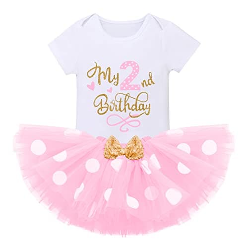IMEKIS Baby Girls 1st Birthday Tutu Romper with Polka Dots & Mouse Ears Costume