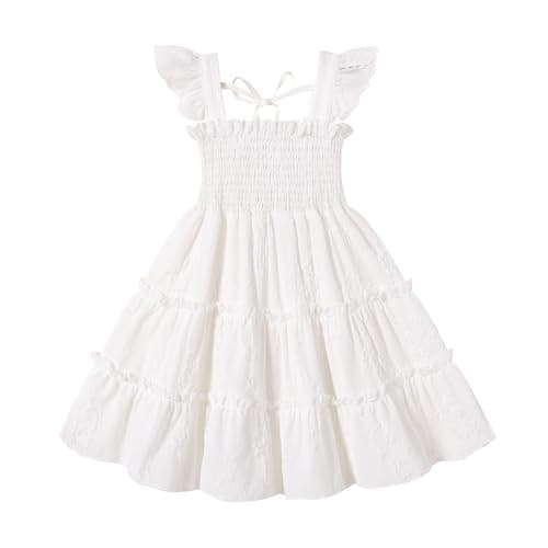 Younger Tree Girls Sleeveless Ruffle Dress Summer Beach Outfit