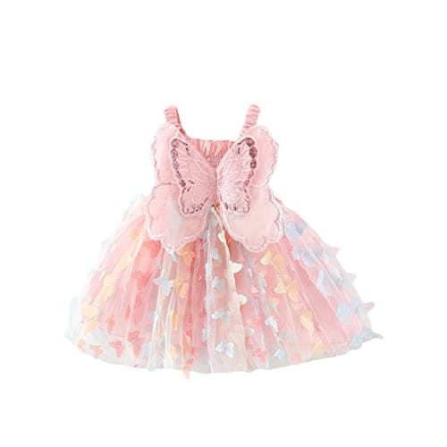 Gaono Baby Butterfly Wings A-Line Fairy Tutu Dress